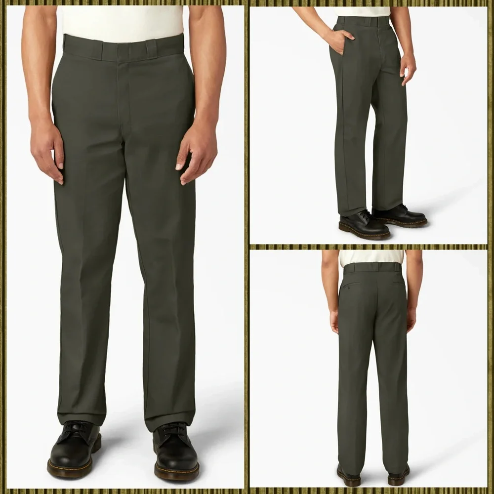 Dickies 874 Olive Green Original Fit Work Pants - Size 42x32